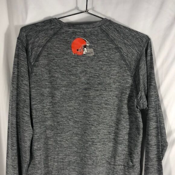 NFL MSX by Michael Strahan Heathered Gray Browns Performance Long Sleeve Tee - Picture 5 of 7